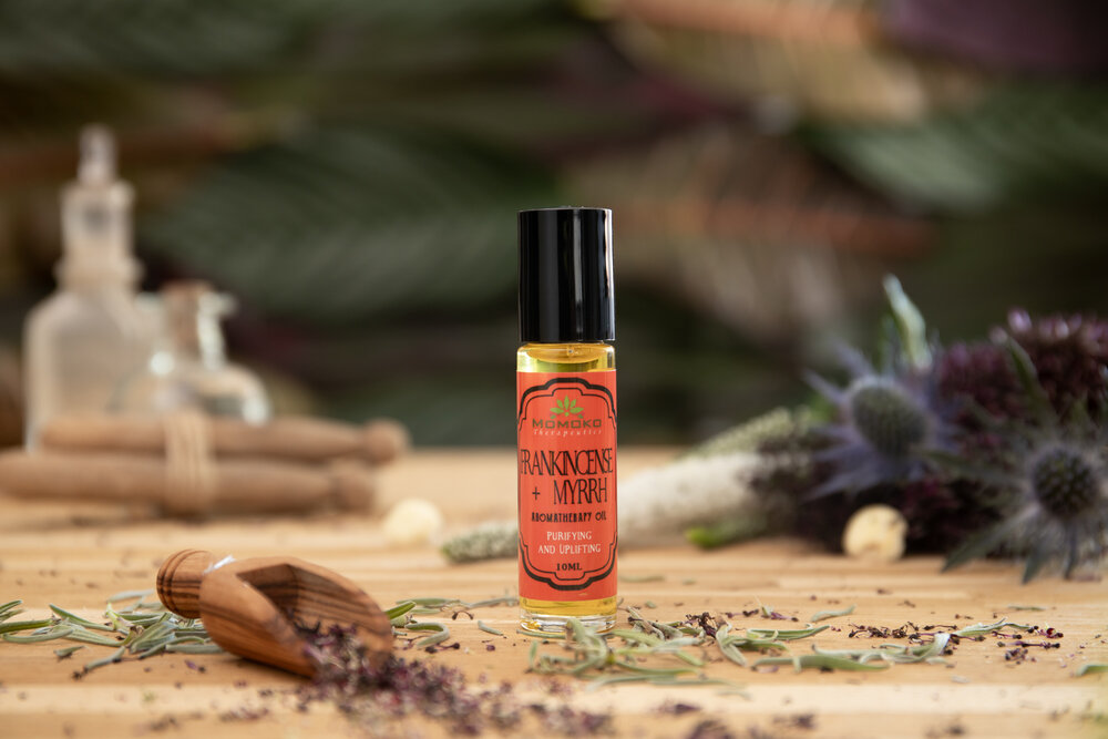 Frankincense + Myrrh Aromatherapy Oil - 10 ml- all natural, organic, vegan, essential  oil blends for health and wellness — Momoko Therapeutics