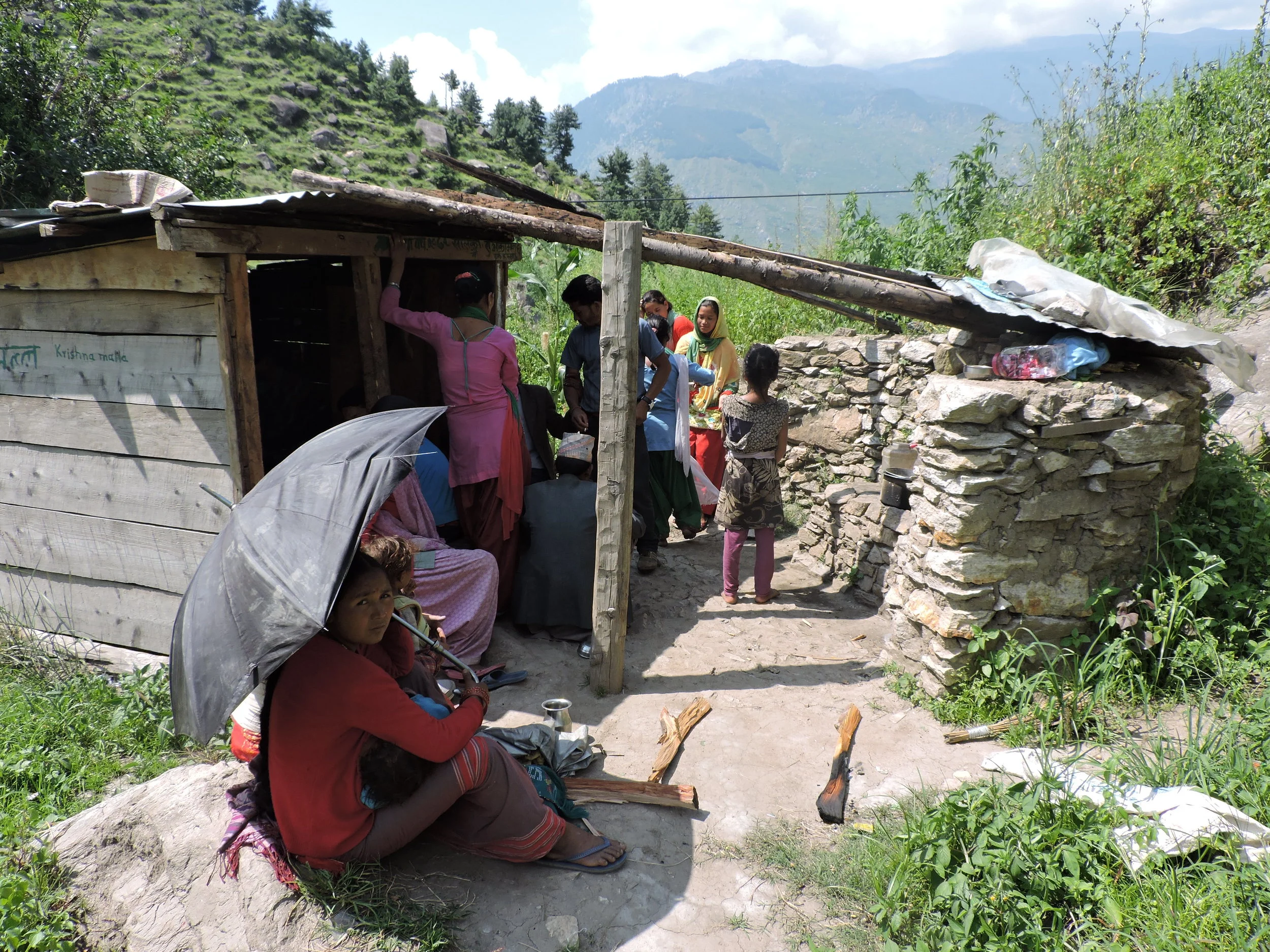 Usha's shop where she serves upwards of 50 people a day coming to visit the hospital.