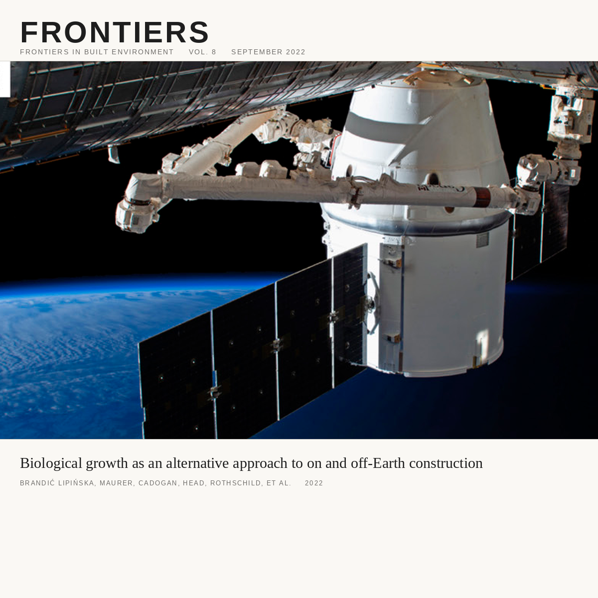 Biological growth as an alternative approach to on and off-Earth construction