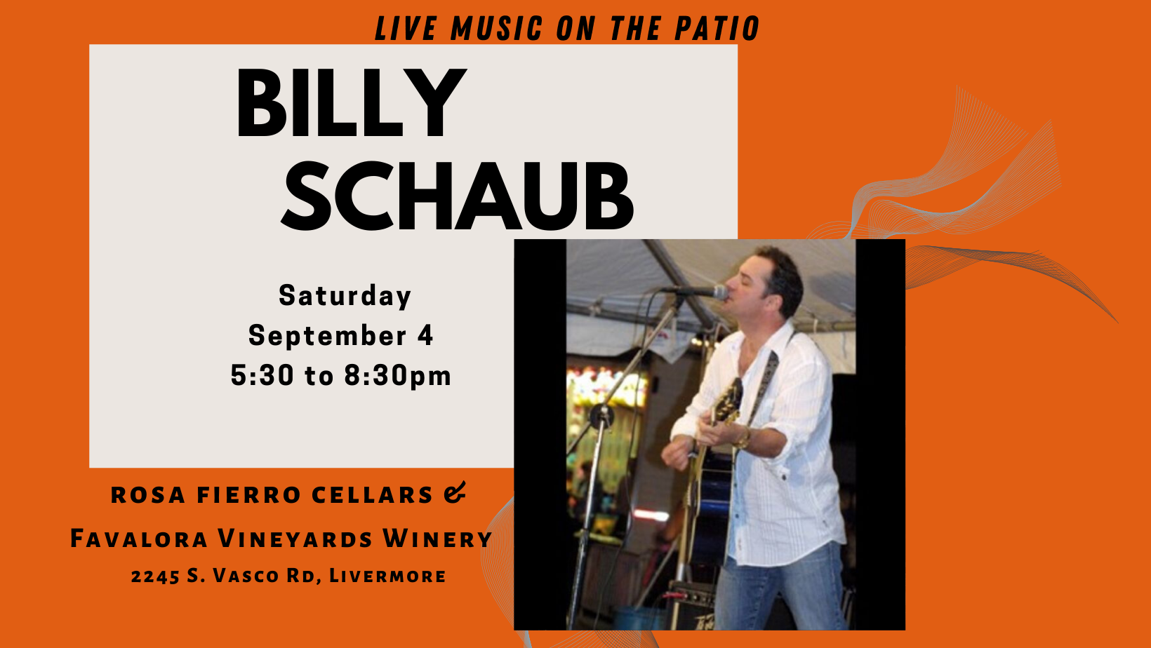 Live Music on the Patio with Billy Schaub!