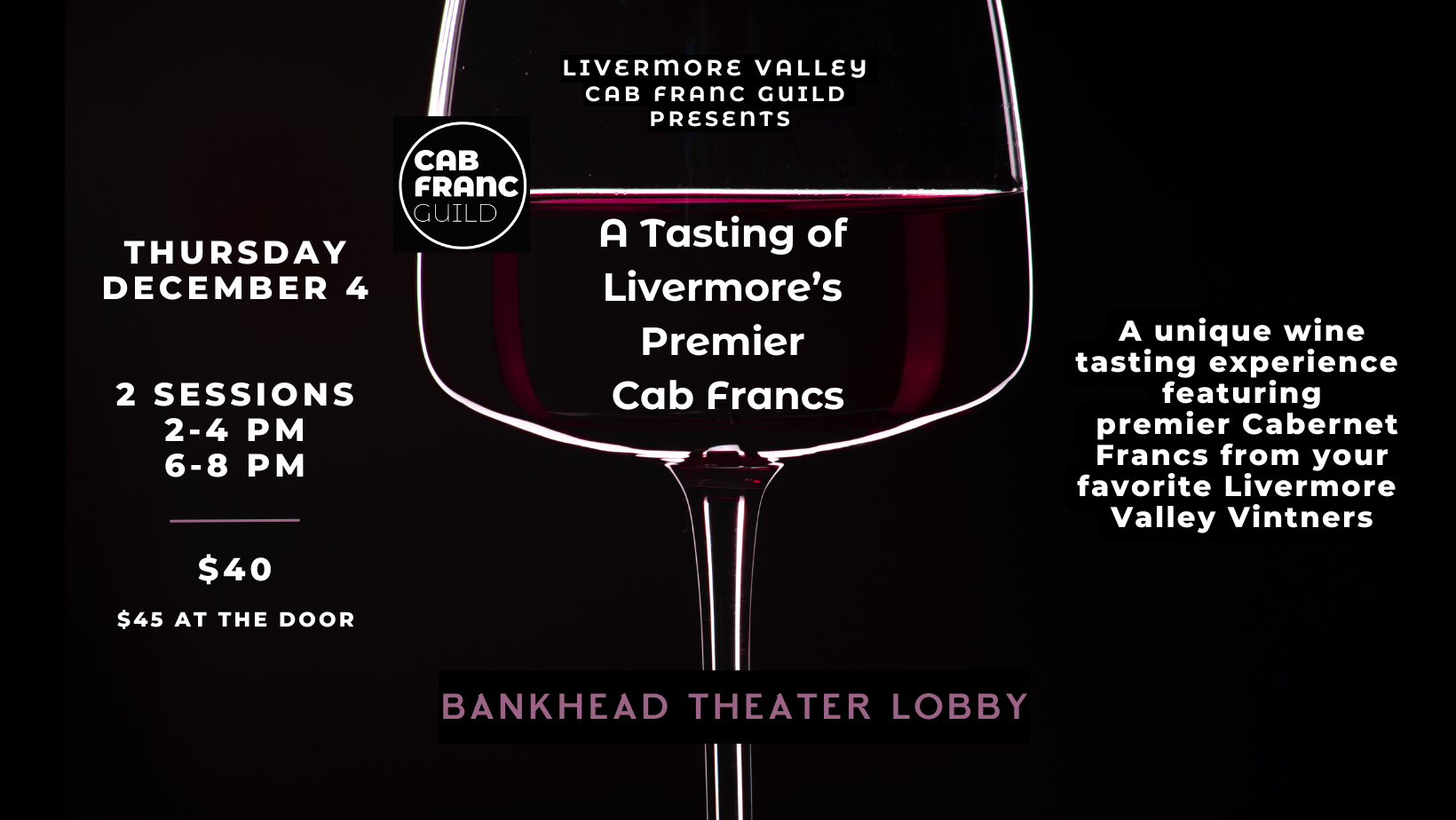 Cab Franc Day at the Bankhead!