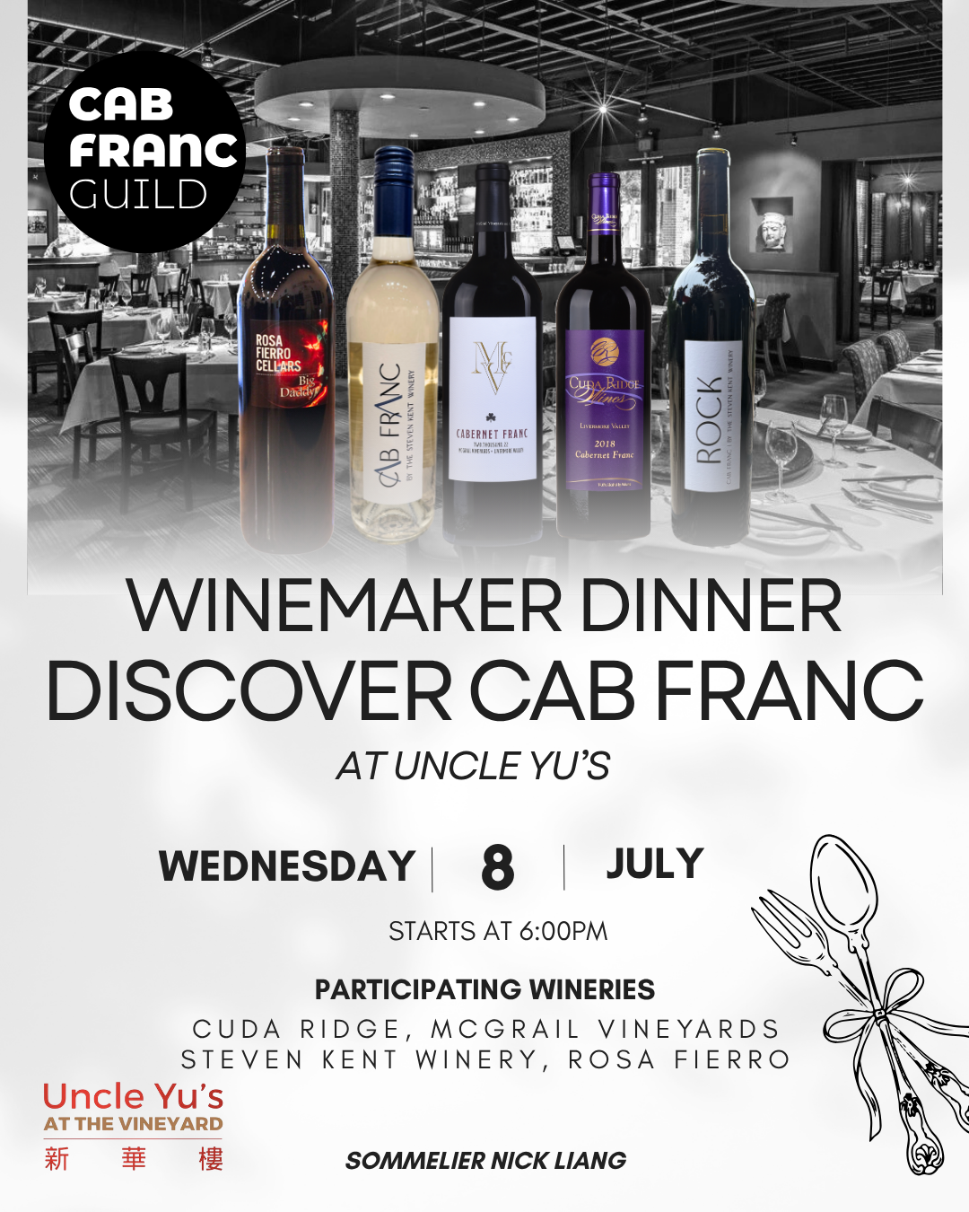 Cab Franc Guild Winemaker Dinner at Uncle Yu's