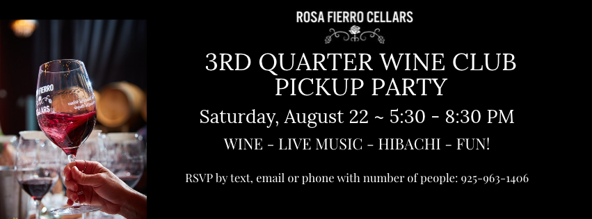 3rd Quarter Wine Club Pickup Party!