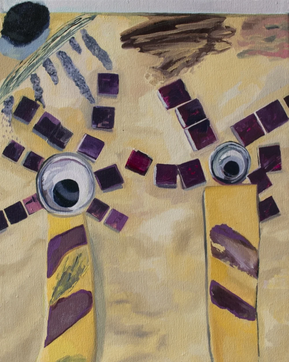 The Trees have Eyes (Palms), 2014, oil on canvas, 20 x 24 inches.