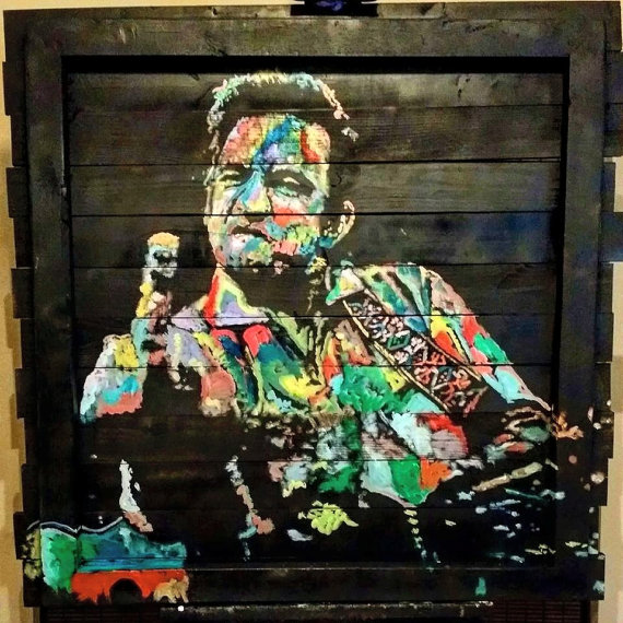 Johnny Cash, "Color Cash", 36x36, Oil on Wood Boards