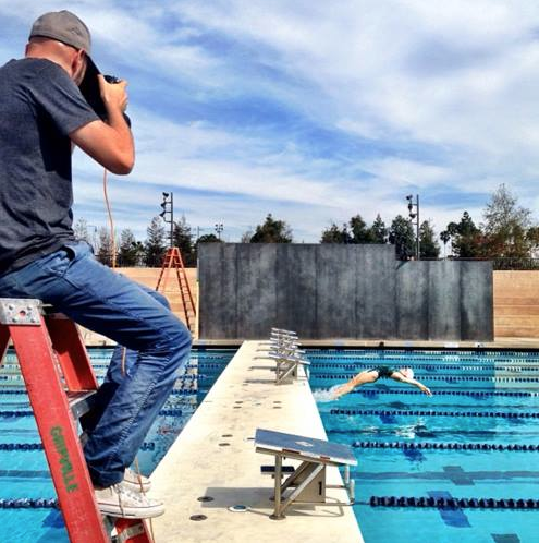 Shooting backstroke starts.