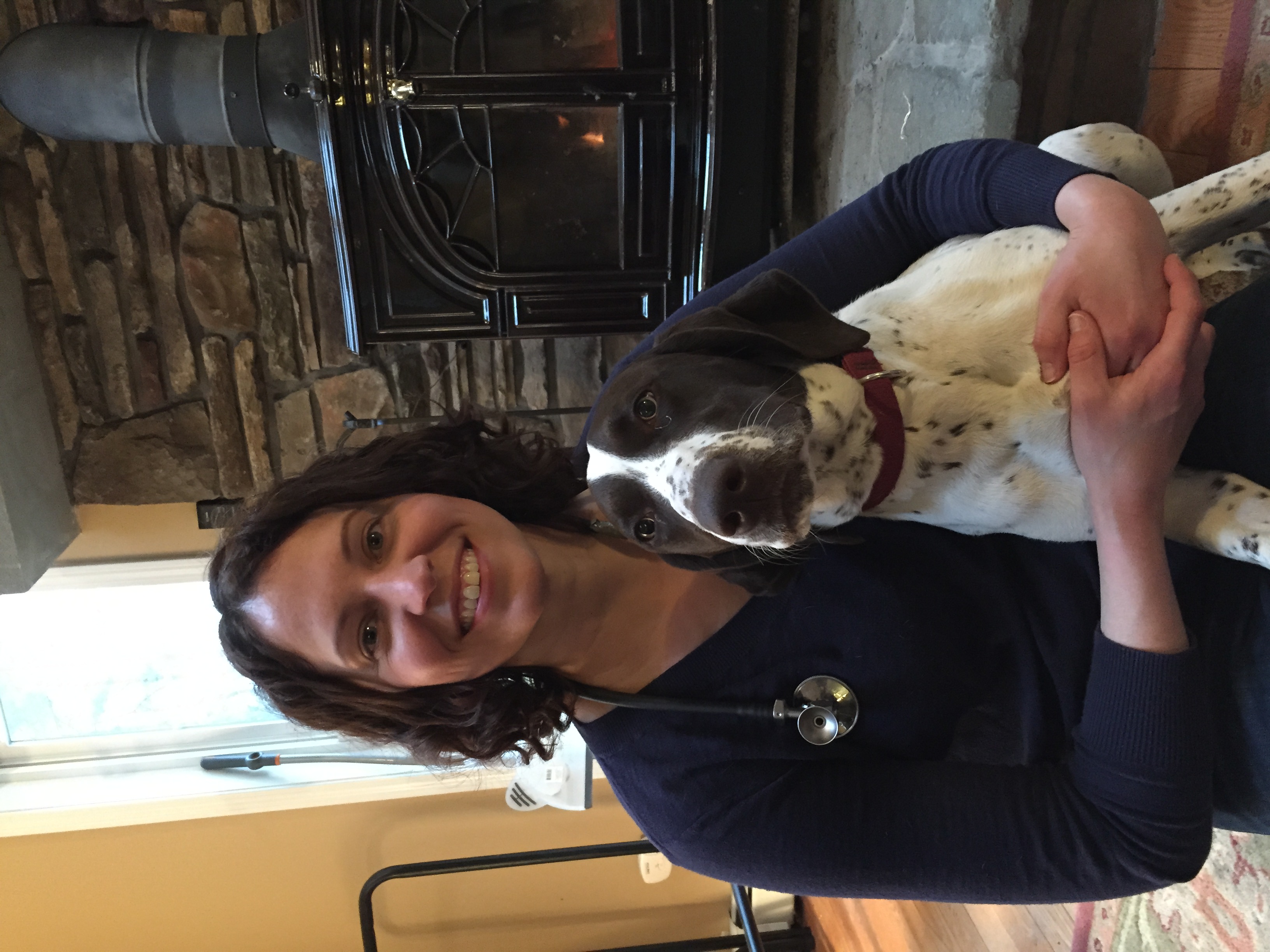 Dr. Frey and one of her patients, the beautiful troublemaker, Nellie jane.