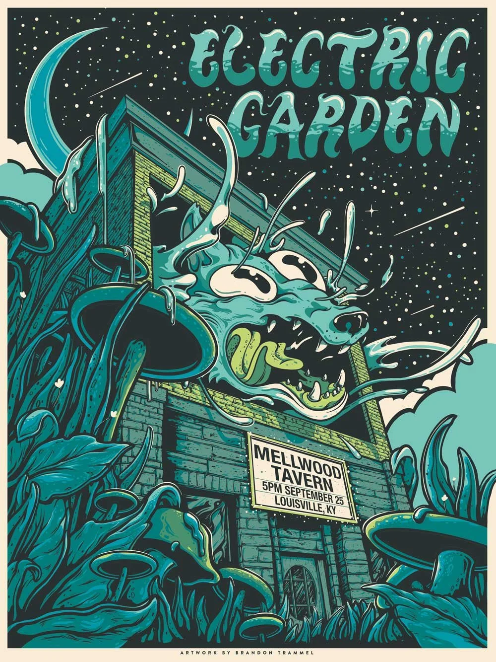 Brandon Trammel Electric Garden at Mellwood Tavern gig poster