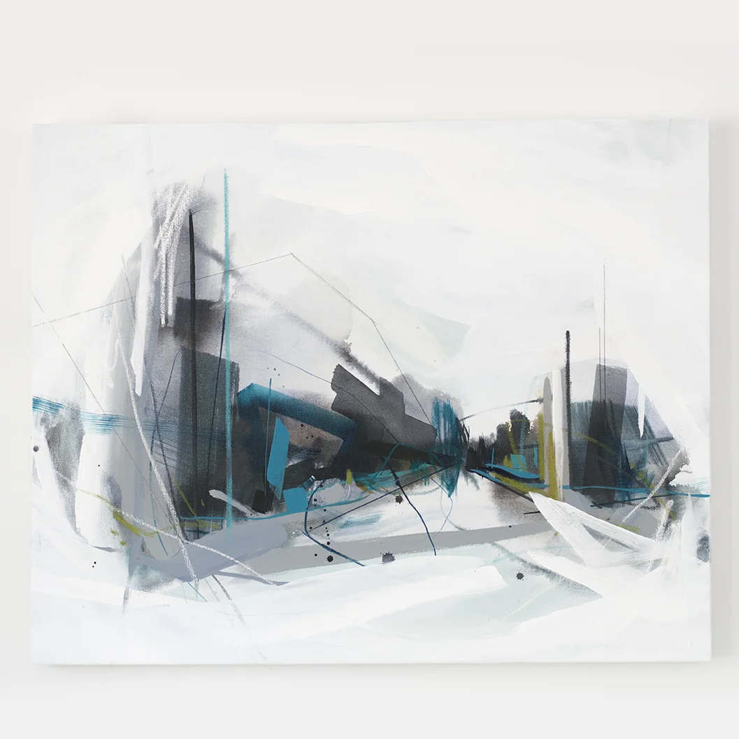 "Street Lights" 24x30 Acrylic Painting