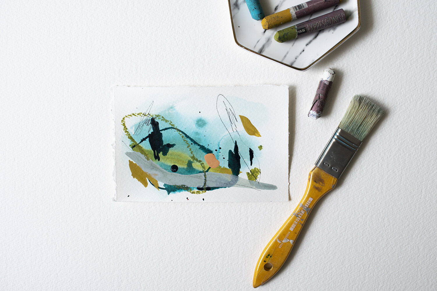 Exhilarated - 4"x6" Acrylic Painting