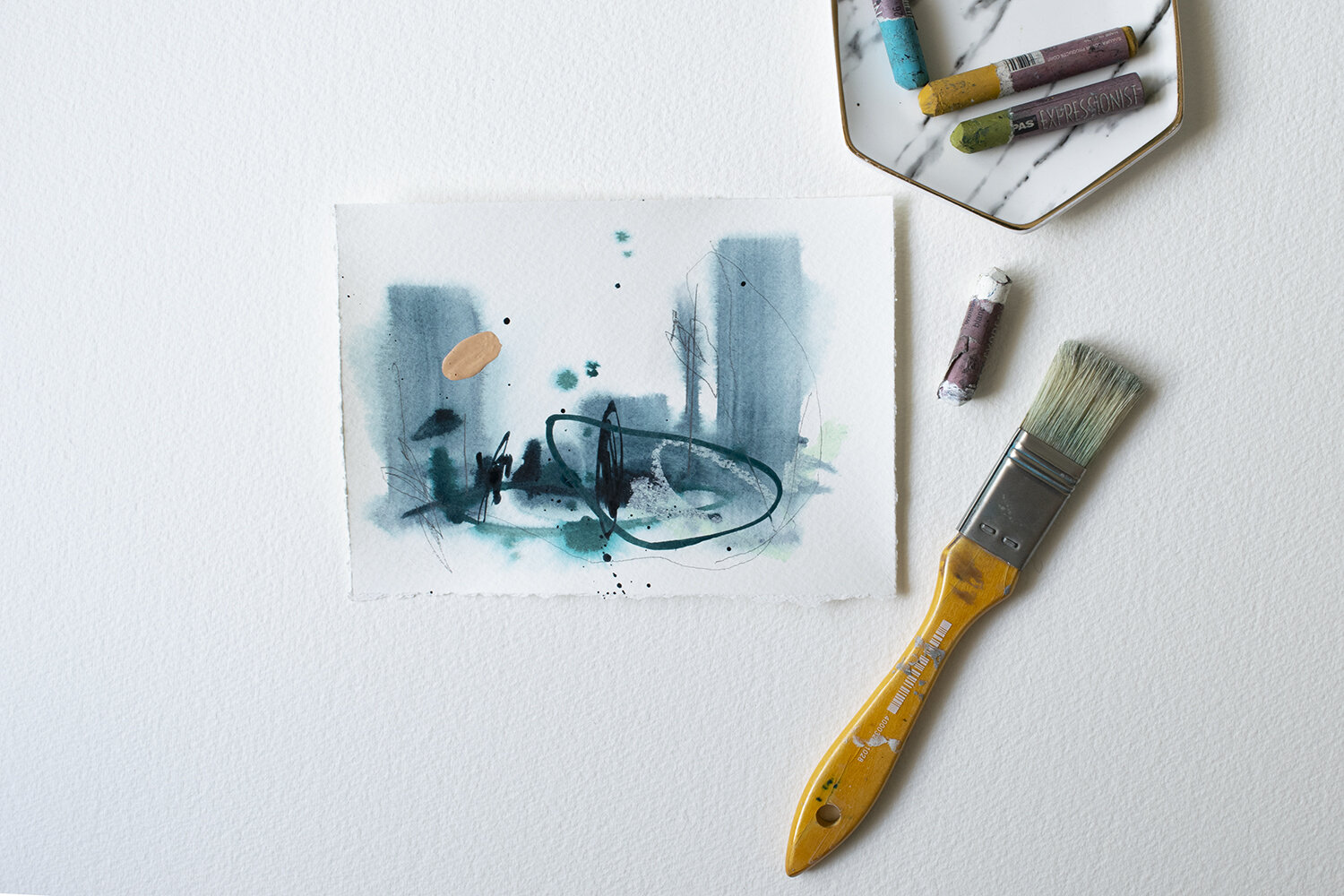 Enthusiastic - 5"x7" Acrylic Painting