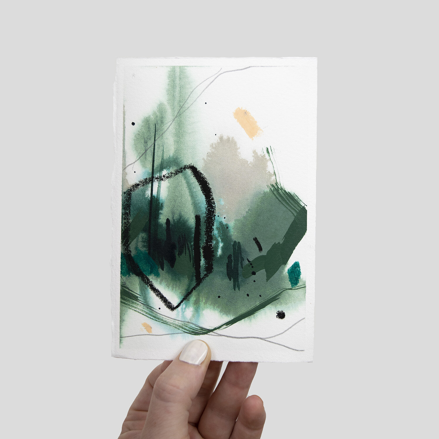 Endless Open Road - 4"x6" Acrylic Painting