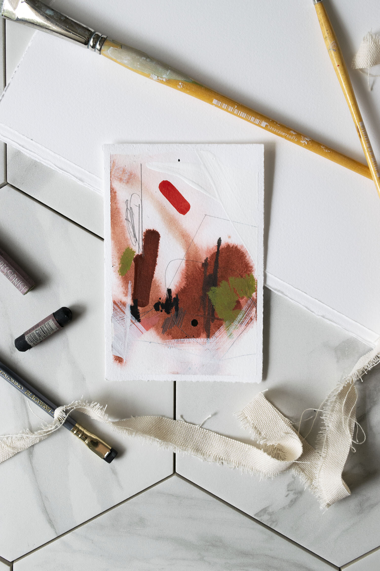 Smoulder - 4"x6" Acrylic Painting