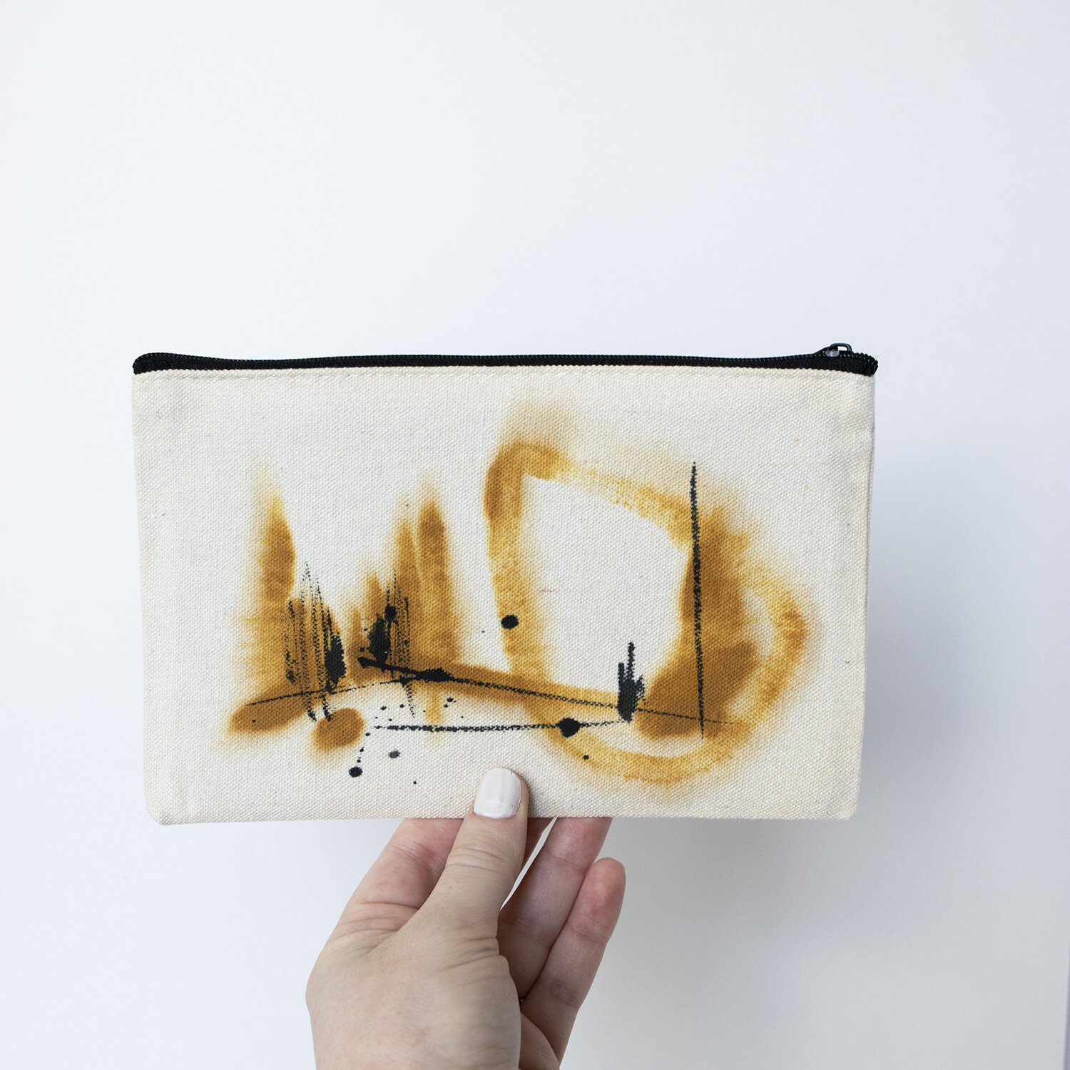 Marigold Canvas Zipper Pouch #2