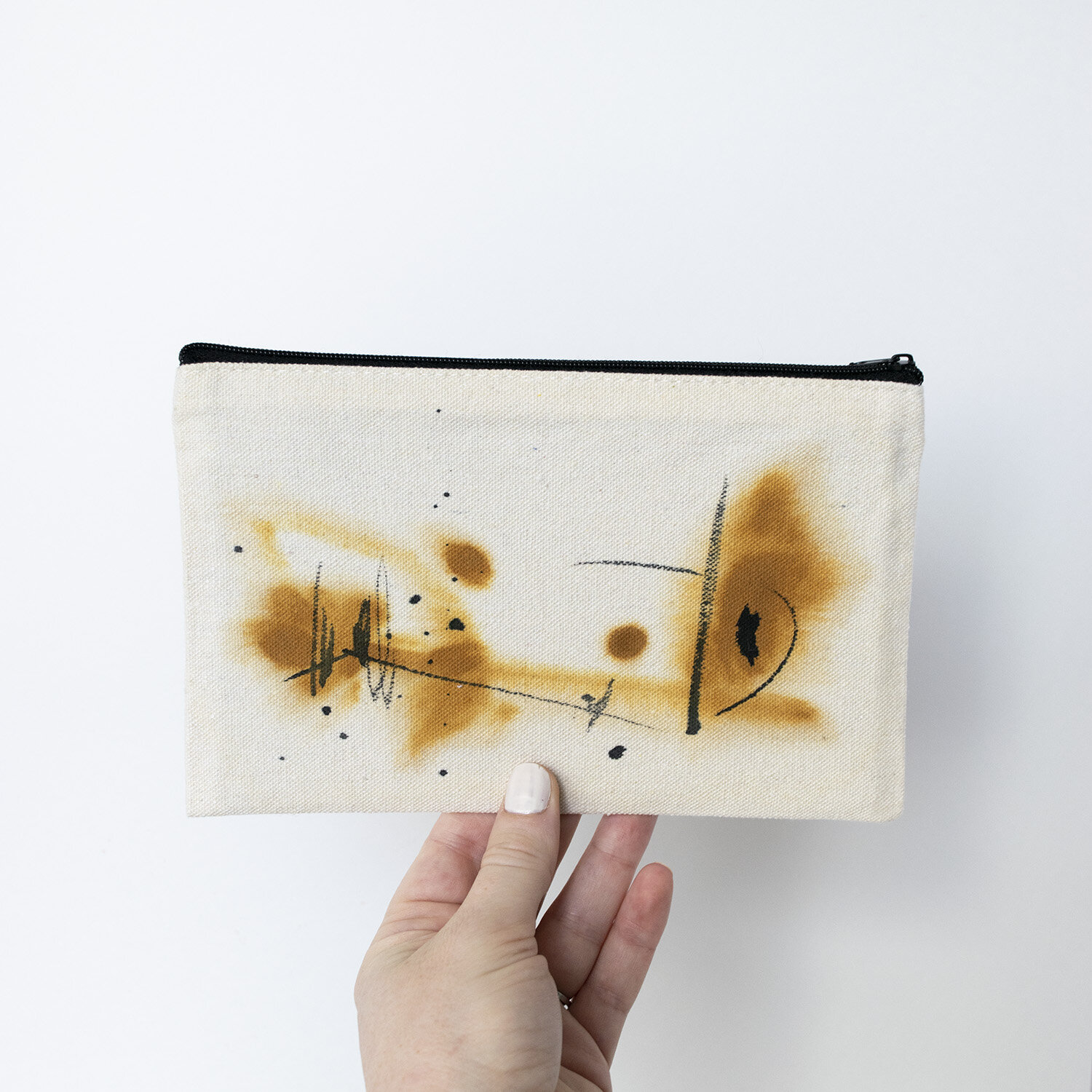 Marigold Canvas Zipper Pouch #3