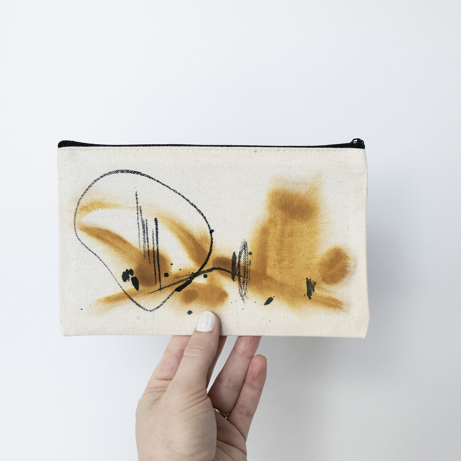 Marigold Canvas Zipper Pouch #4