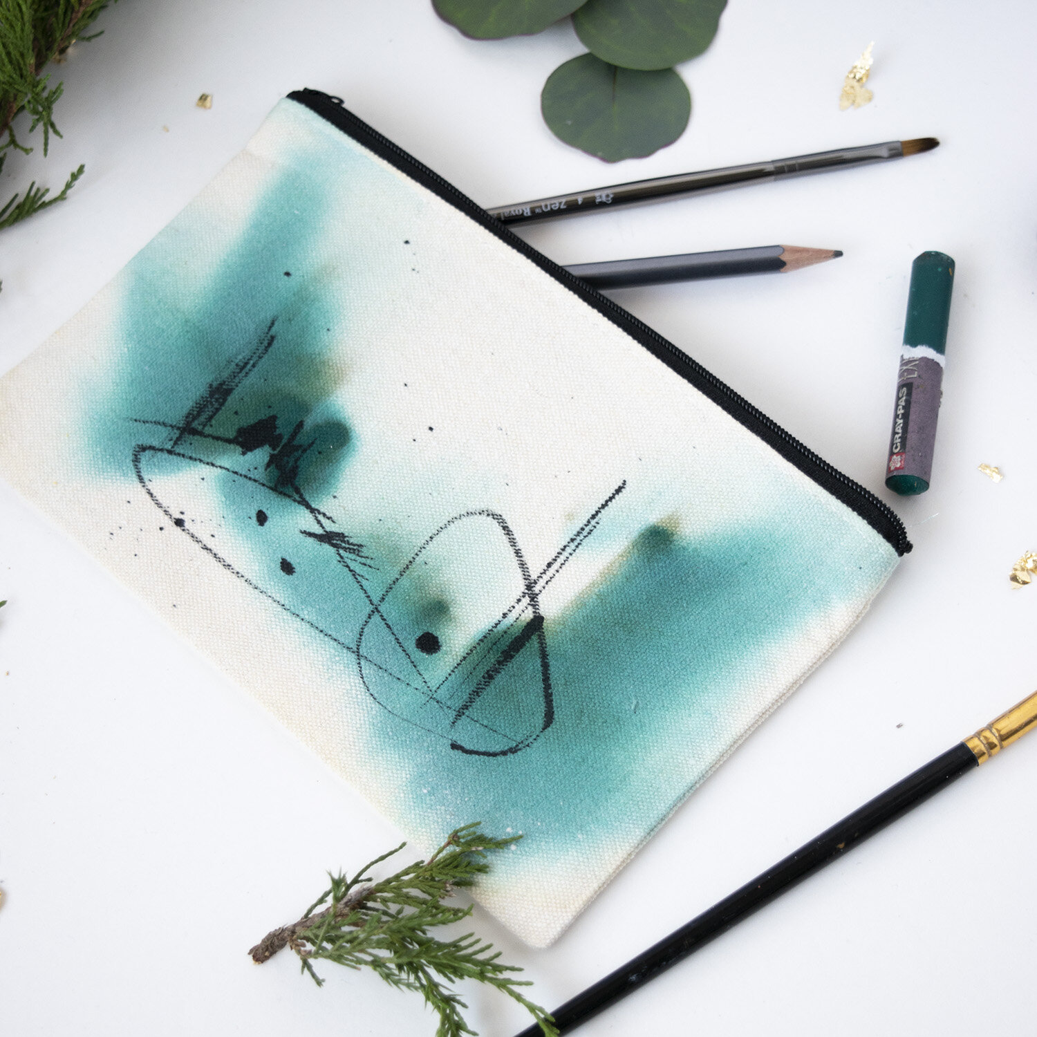 Lagoon Canvas Zipper Pouch #1