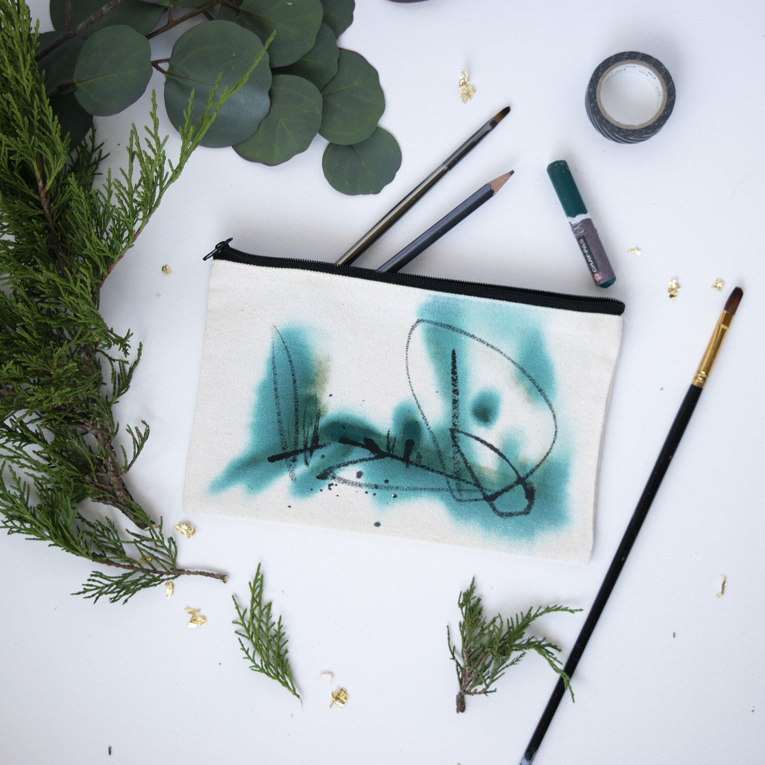 Lagoon Canvas Zipper Pouch #3