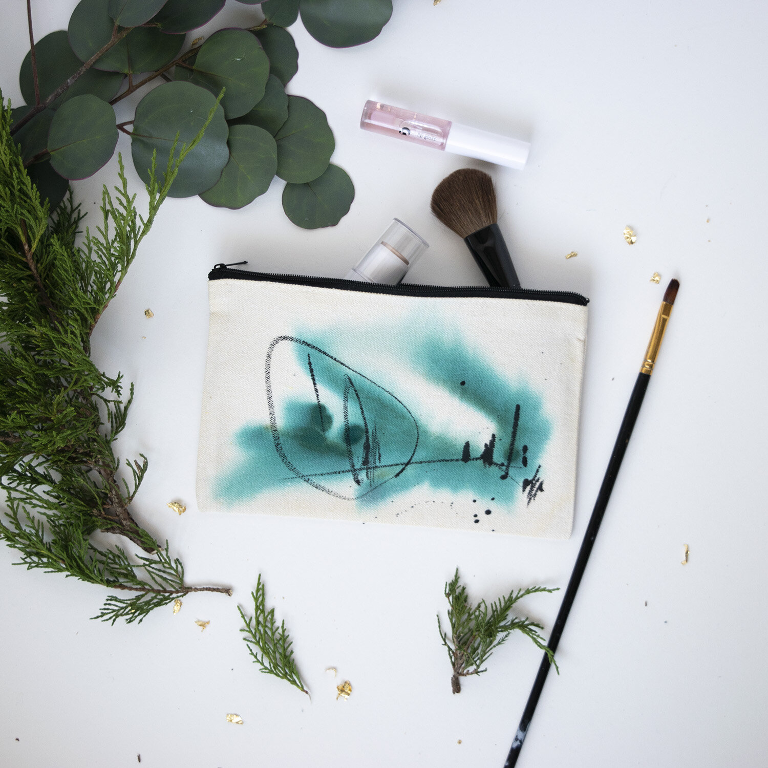 Lagoon Canvas Zipper Pouch #2