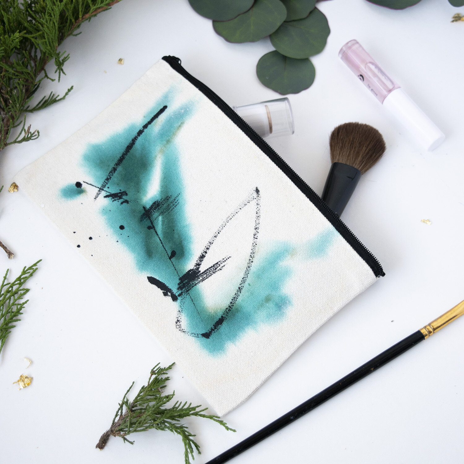 Lagoon Canvas Zipper Pouch #4