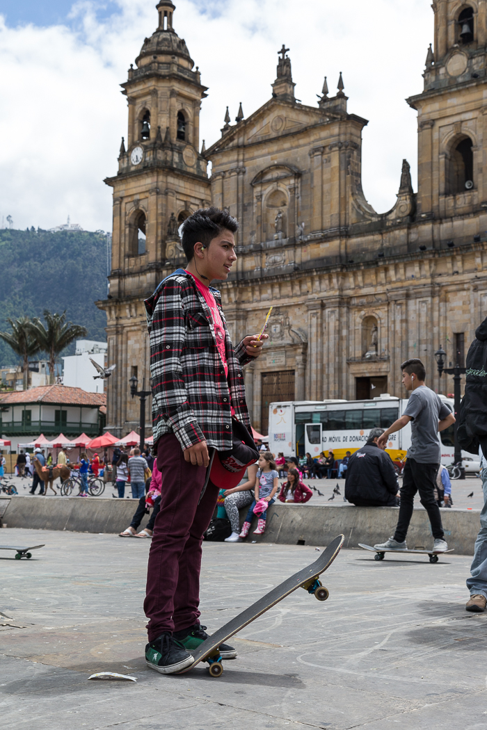 Skateboarder in Simon Bolivar Square
