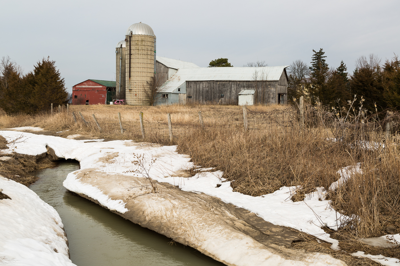 Farm Scene in Late Winter