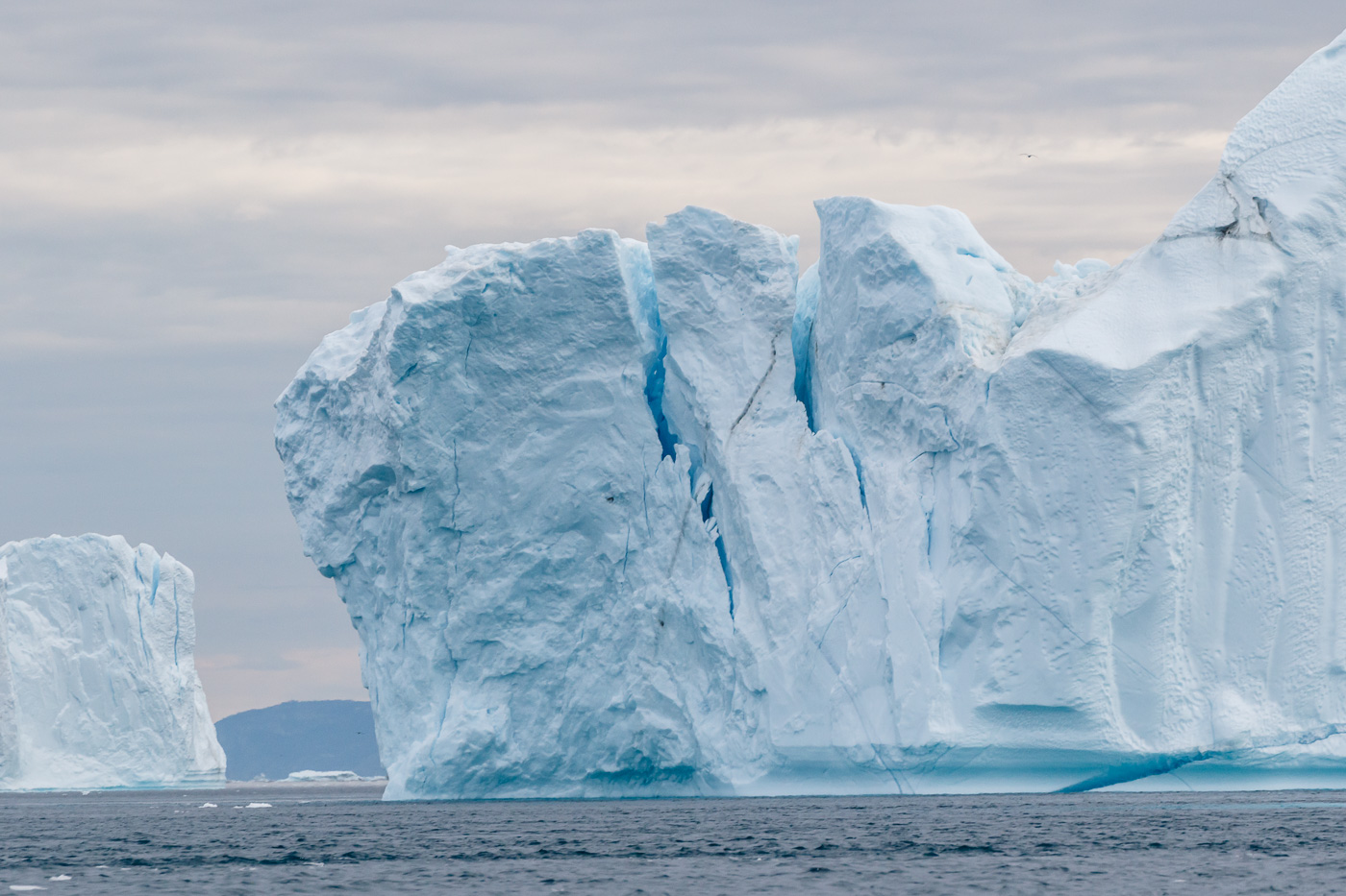 Large Iceberg with Deep Cracks