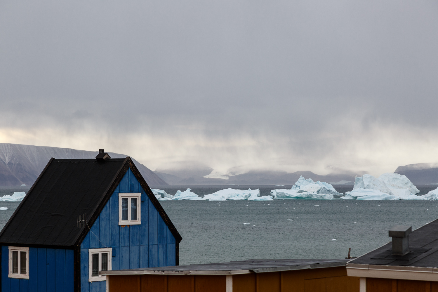 Blue House with Icebergs, Qaanaaq