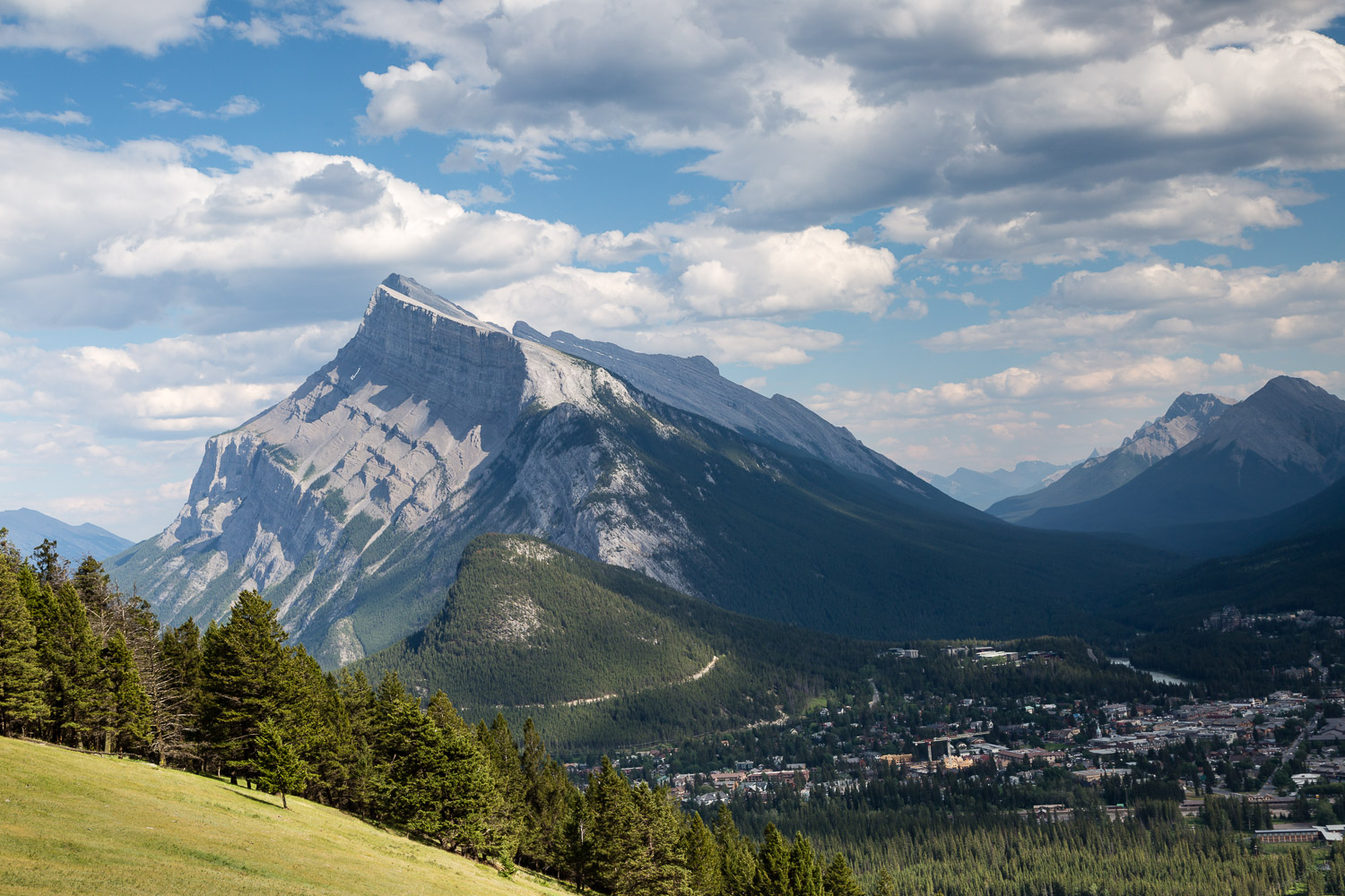 Mount Rundle with Banff Below