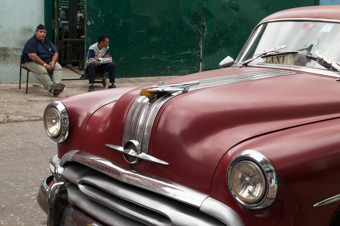 Cuban Men and an Old Beauty