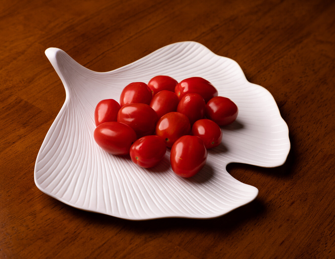 Tomatoes on a White Platter