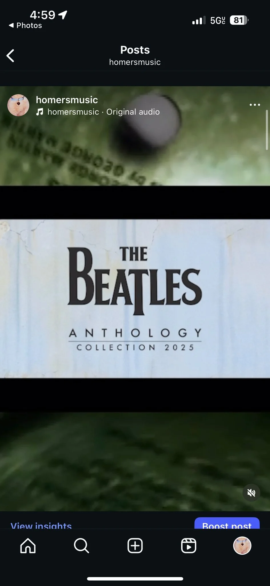 Homer's SM NR Post 2025.11.21 Beatles