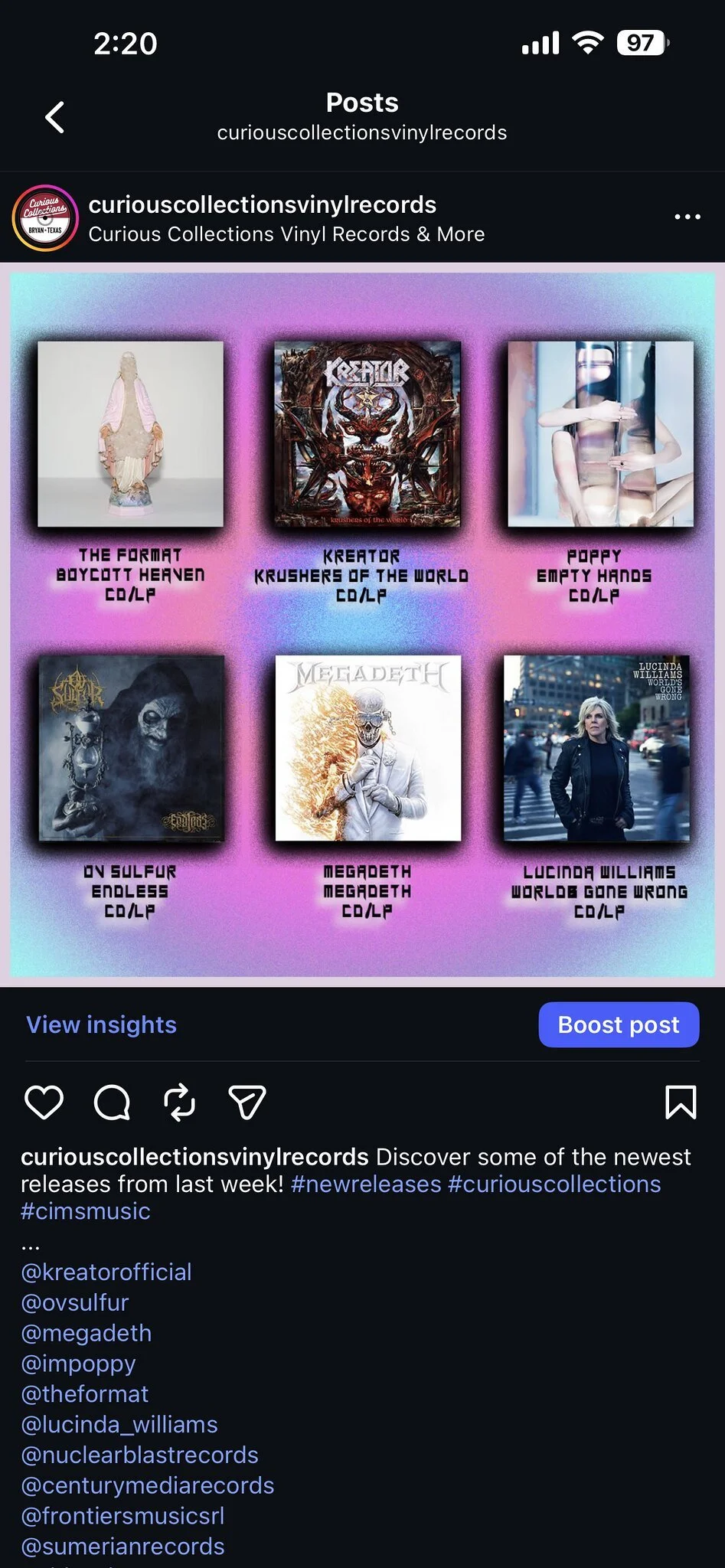 Curious Collections 1.23 Post