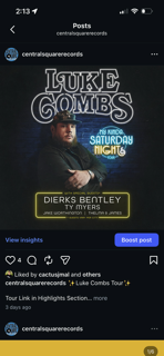 CSR Luke Combs/AEG IG/FB Post