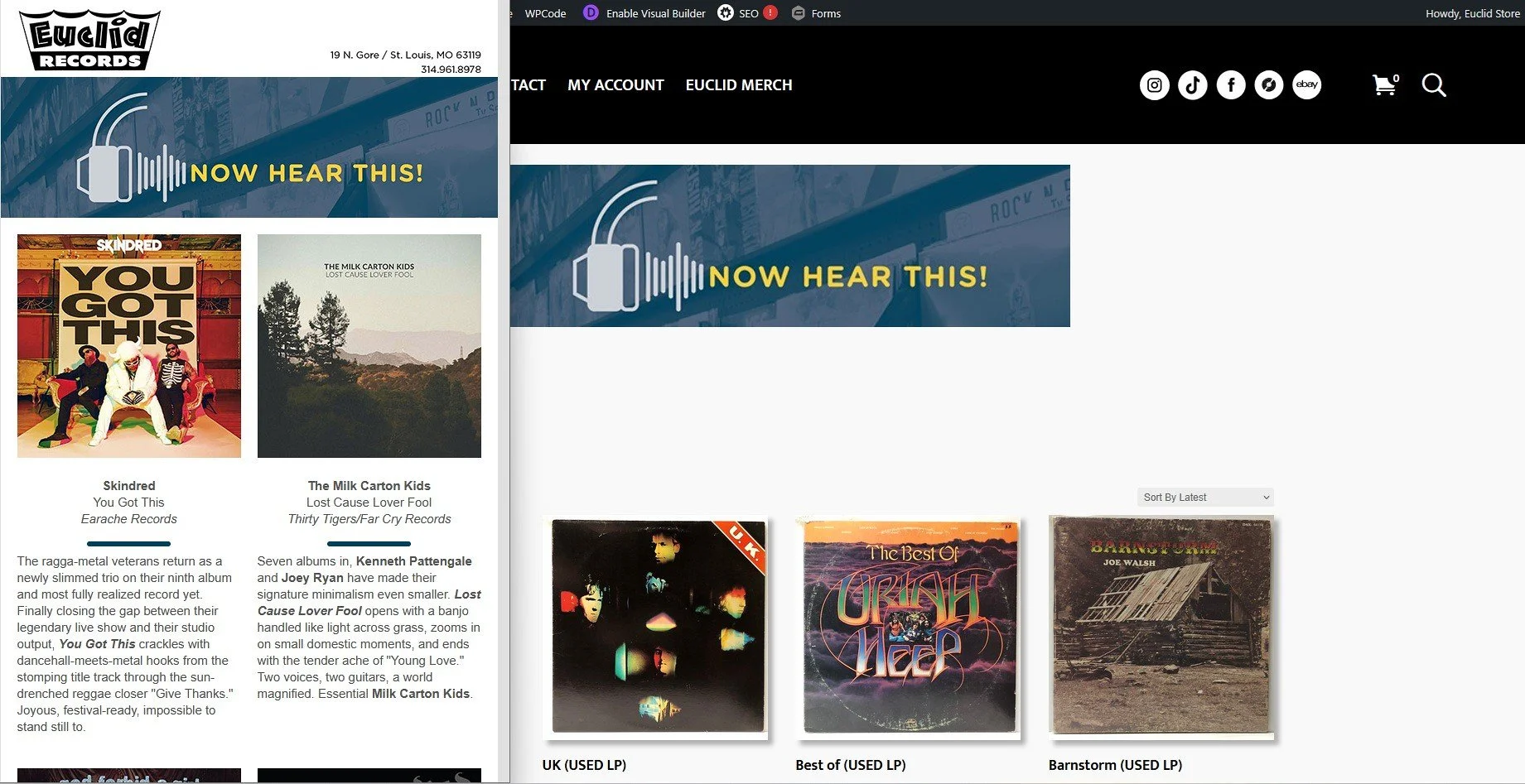 Euclid Records May NHT email