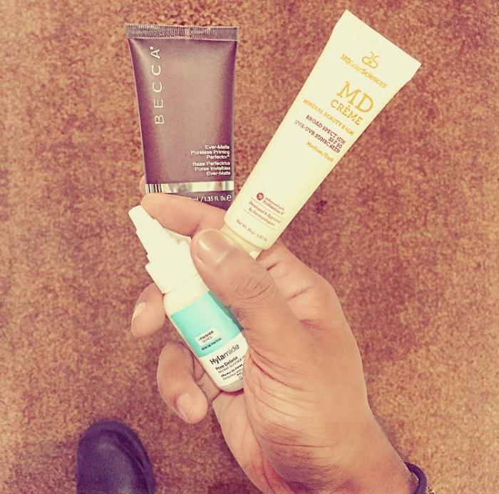 Deciem: Pore Delete, Becca: Ever-Matte Poreless Priming Perfector, Md Solar Mineral Tinted Beauty Balm