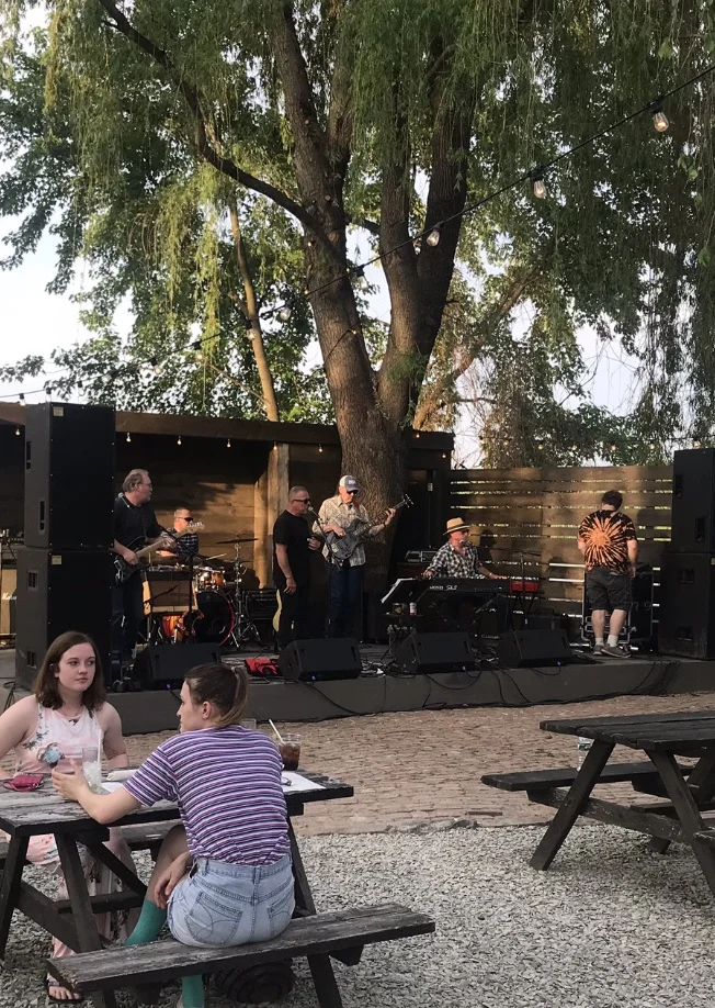 Local blues band Rick Surrano and 145 during sound check.
