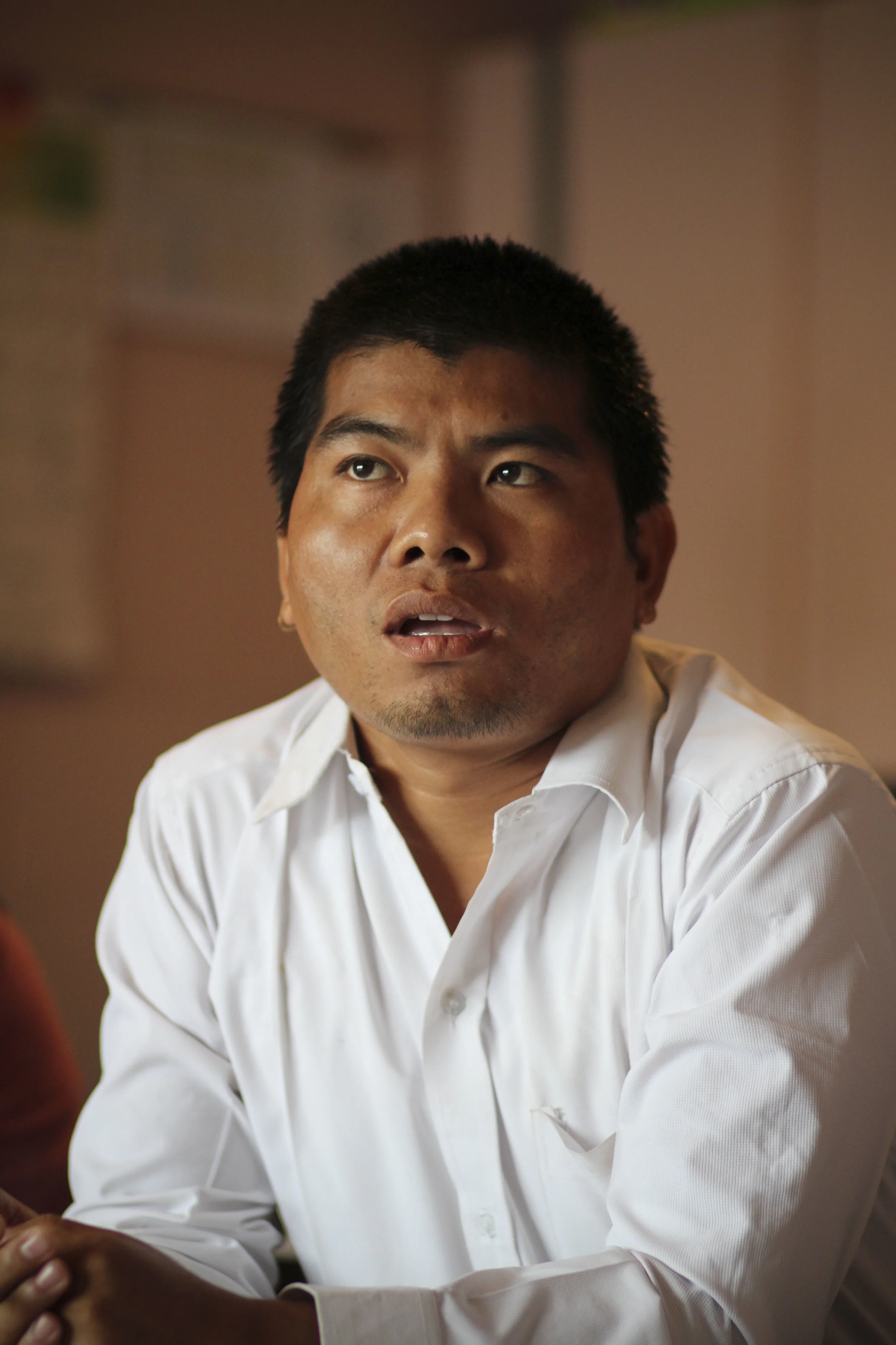 “I am from Bhutan. before I came to Kentucky, America, I was working in school as a vice principal and next I was a student at a University. I left my country because of political reason. I am too young, four years old. There is a civil war and they are going to kill us so we left the country. I think: The most thing I like about Kentucky is that the people of Kentucky are very helpful and generous. The people who are here, like the policemen are bribe-less, they do not take any money. Here, they are fearless. They can help us. We have to work hard here. It is the beginning of a new life. It will be more difficult if you are mentally trying to return to your country. To refugees, come here and enjoy America. Once again let me tell, Welcome to America.”