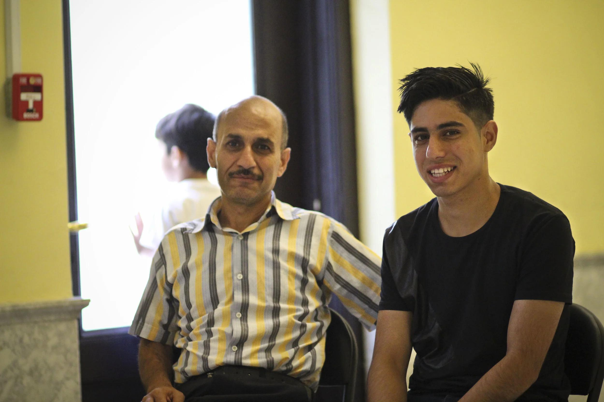 What is your home country? “Syria. We feel more relaxed here and we feel that we can actually be safe. There I was scared for my young ones being shipped off to the army or the army coming and taking them. Here we feel a lot more relaxed, safe and secure.” What was your happiest moment in the U.S.? “How they greeted us in the airport. Everywhere we go we find people that greet us with kindness and open arms. My advice to other Syrian refugees is to and apply to get picked by America. They greet you in America better than our parents do back home.”