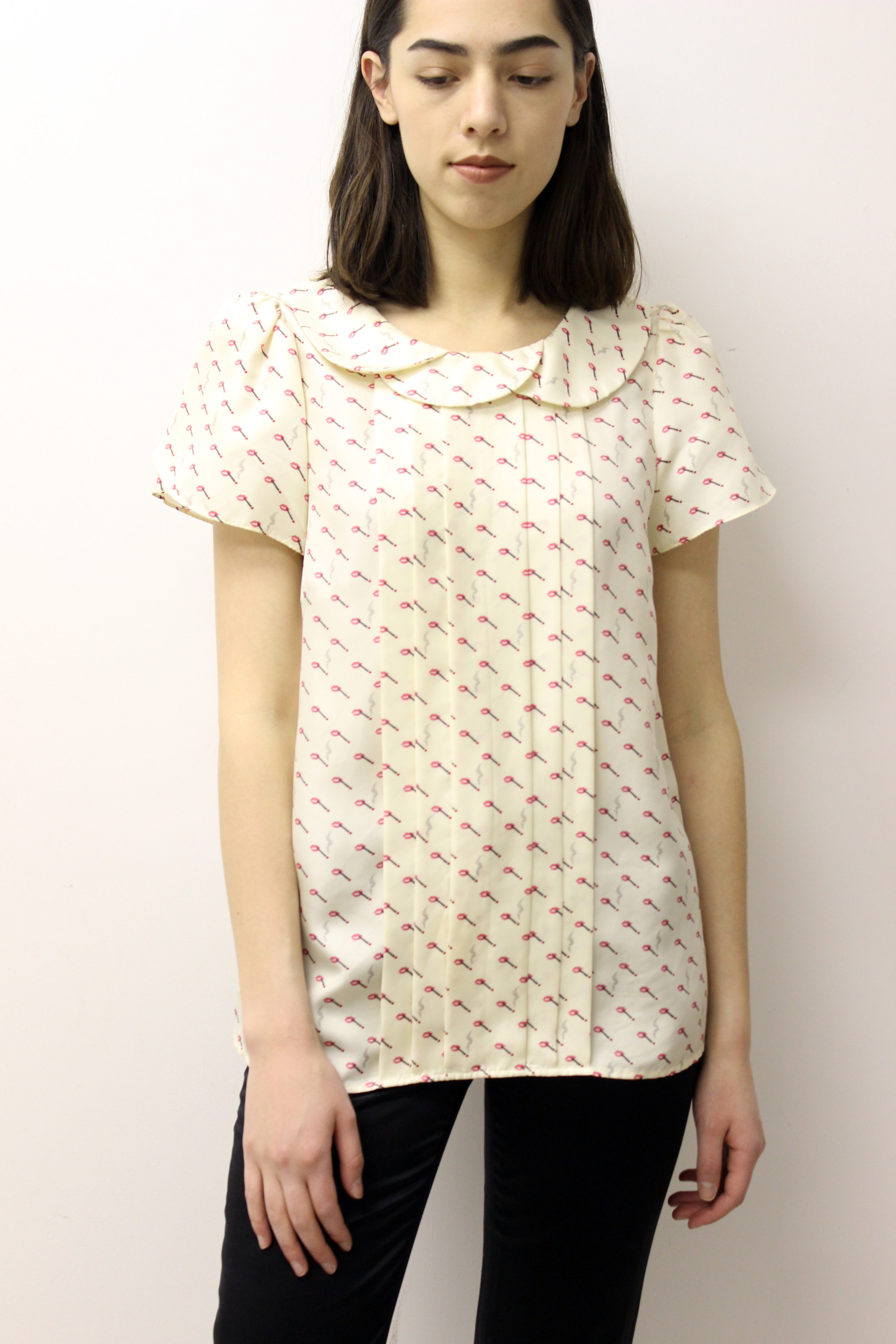 Kate Spade Smoking Lips Blouse 