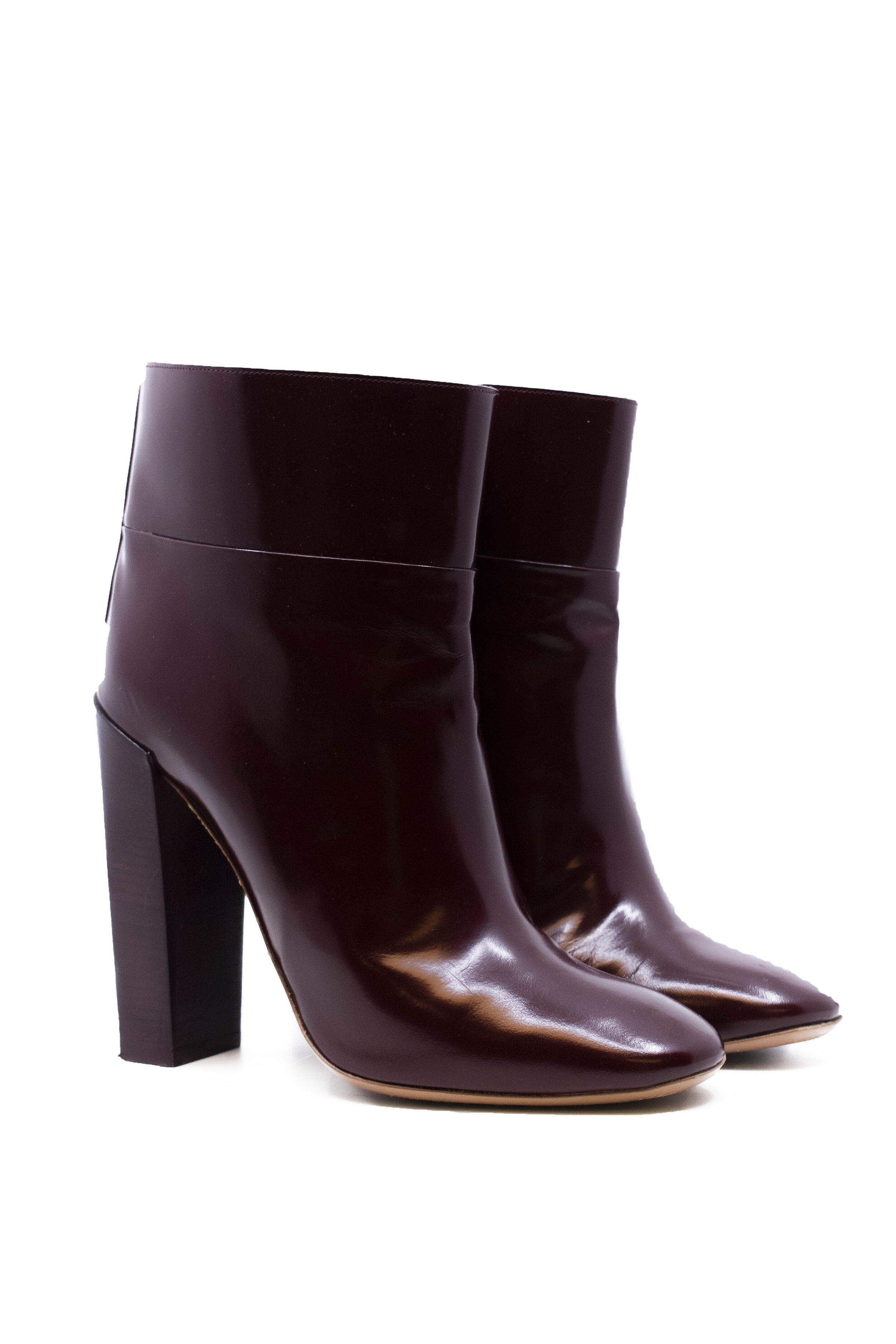 burgundy leather ankle boots