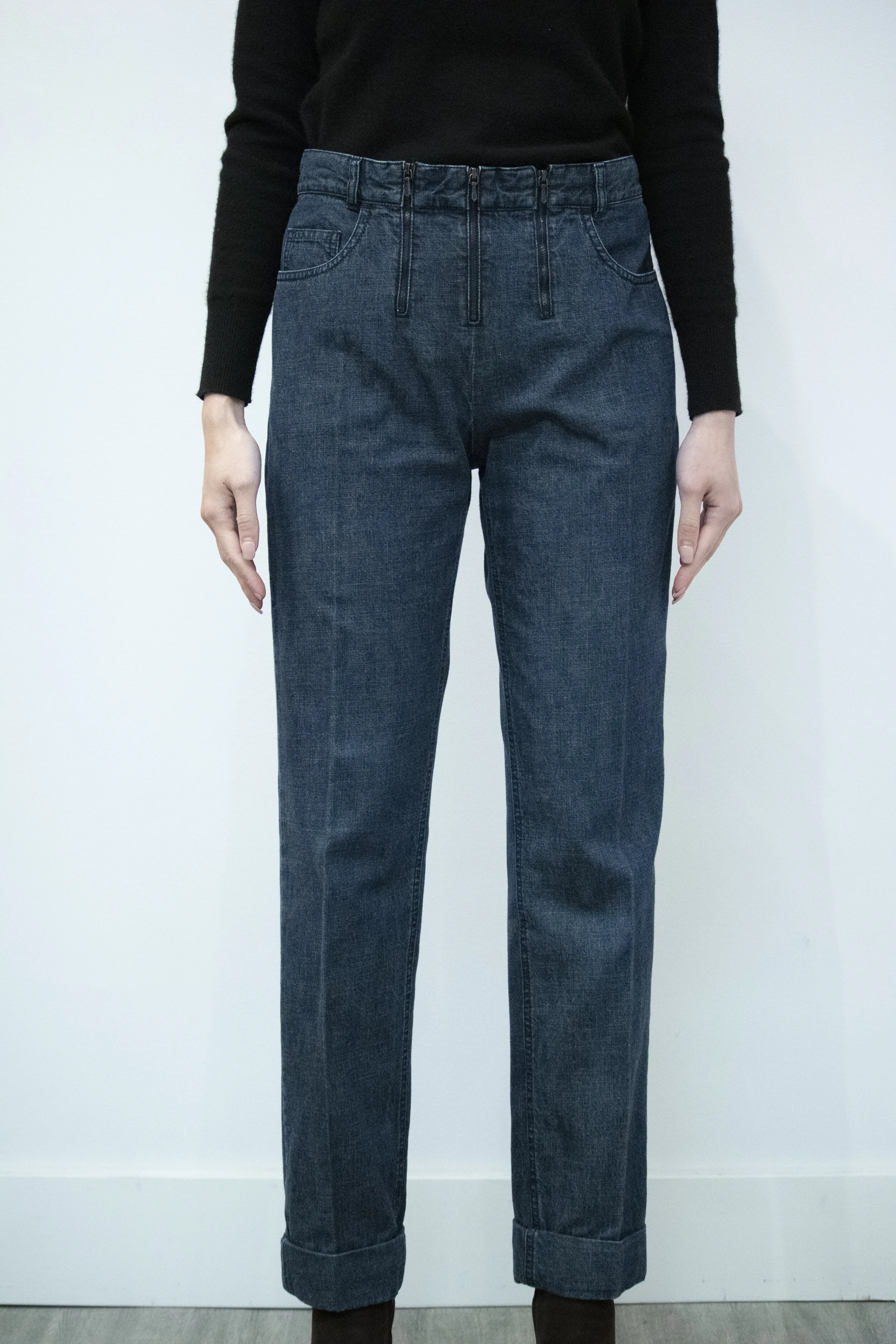 Chanel Zip Waist Denim — BLOGGER ARMOIRE