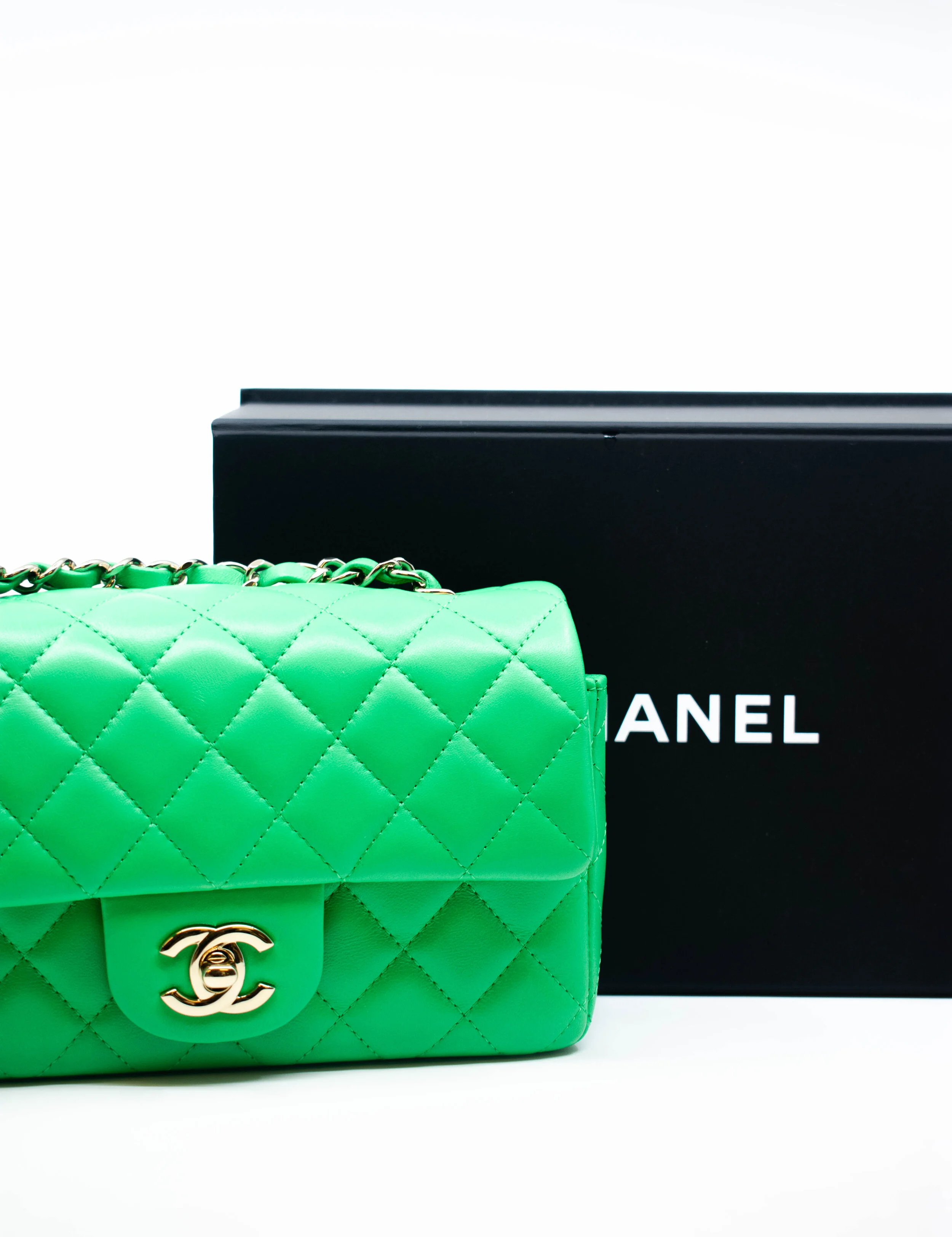 chanel mini green