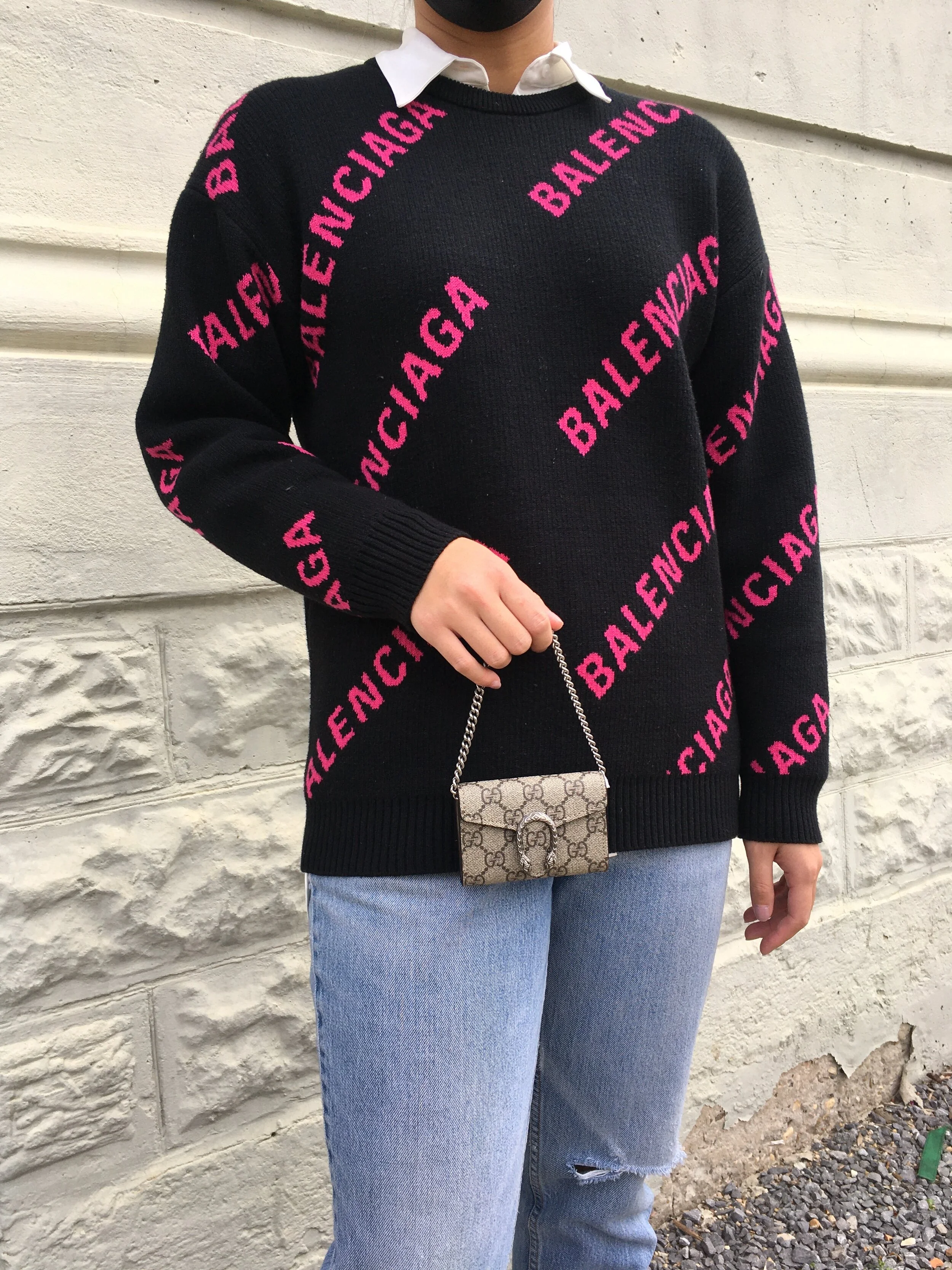 dionysus gg coin purse on model