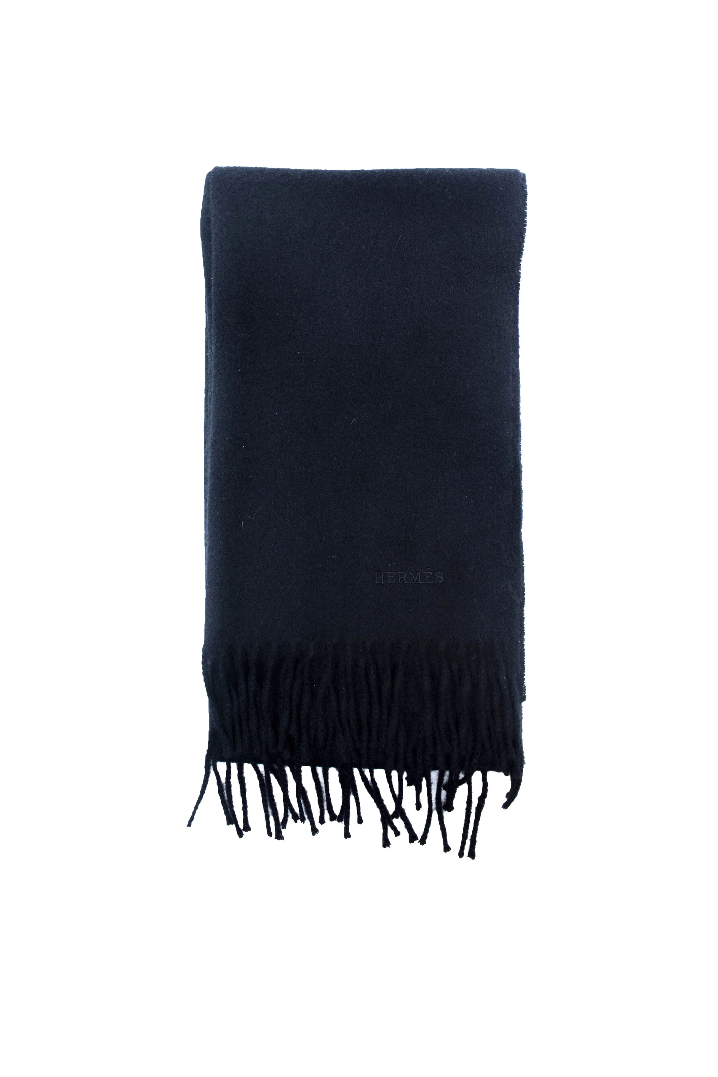 hermes black cashmere scarf