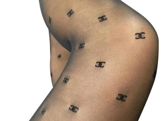Chanel 20K Runway Black CC Logo Sheer 