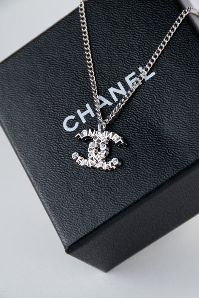 Chanel 100 Anniversary CC Crystals Gold Tone Pendant Necklace Chanel  TLC