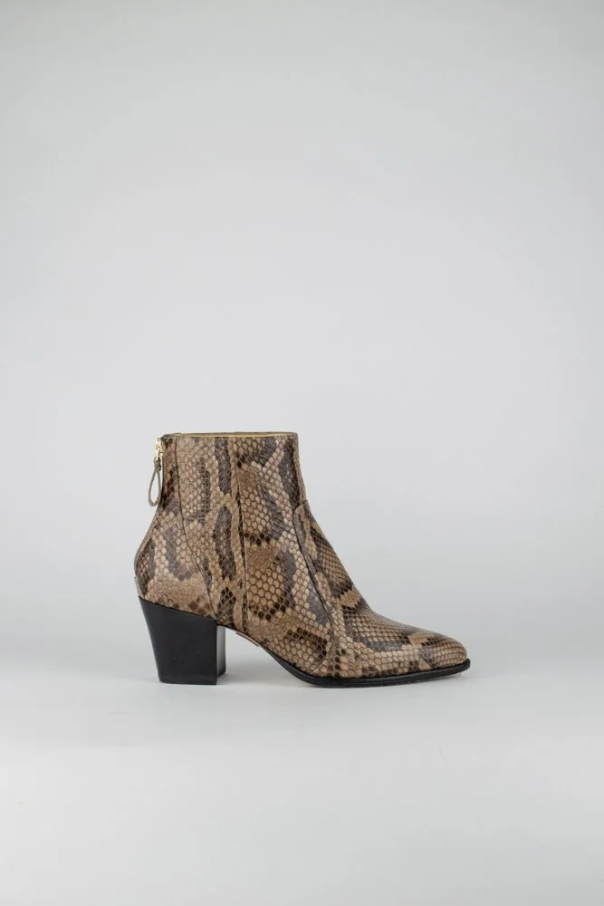 Alexandre Birman Python Ankle Boots 