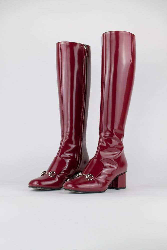 Gucci Horsebit Patent Leather Riding Boots — BLOGGER ARMOIRE