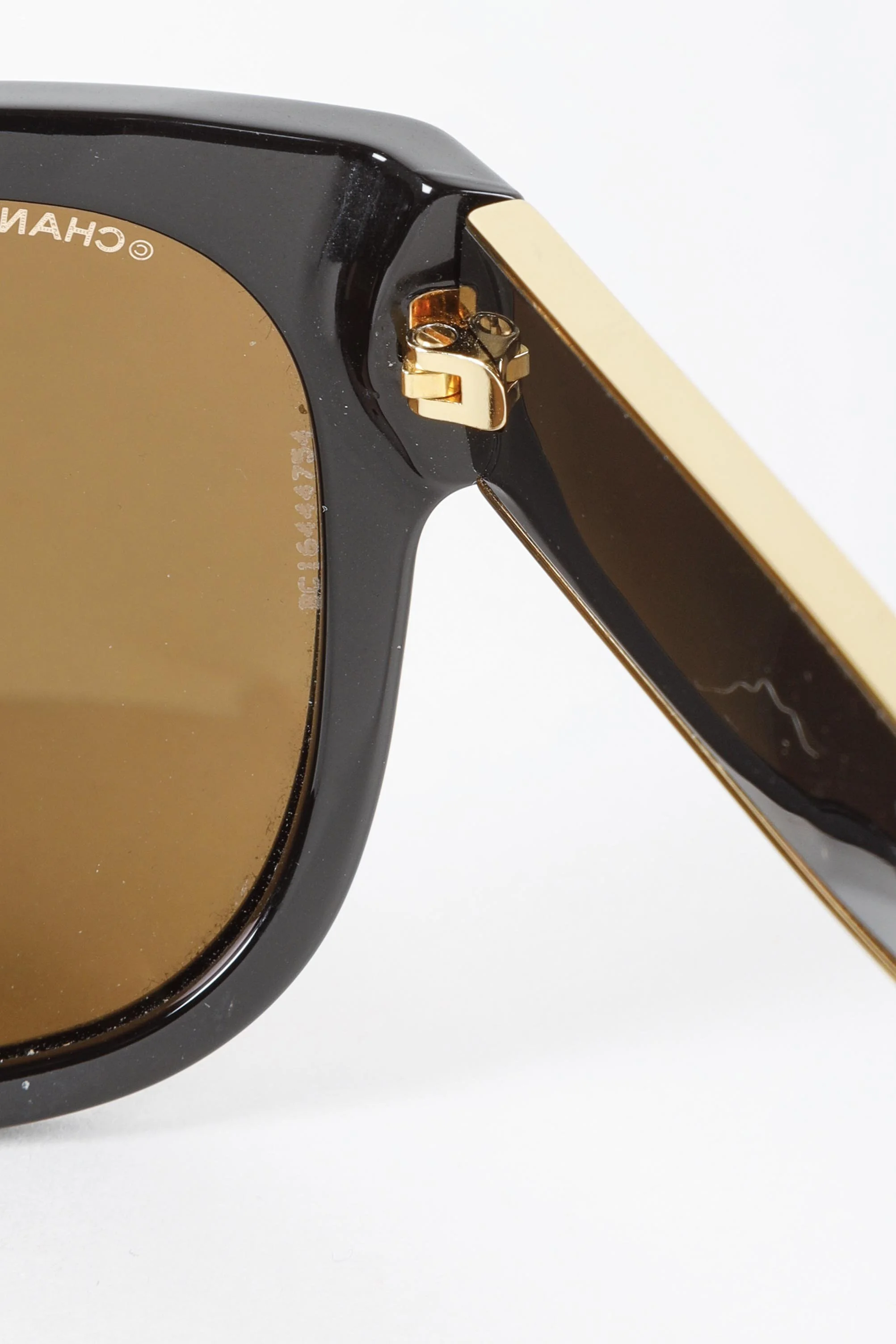 chanel glasses gold